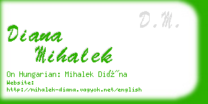 diana mihalek business card